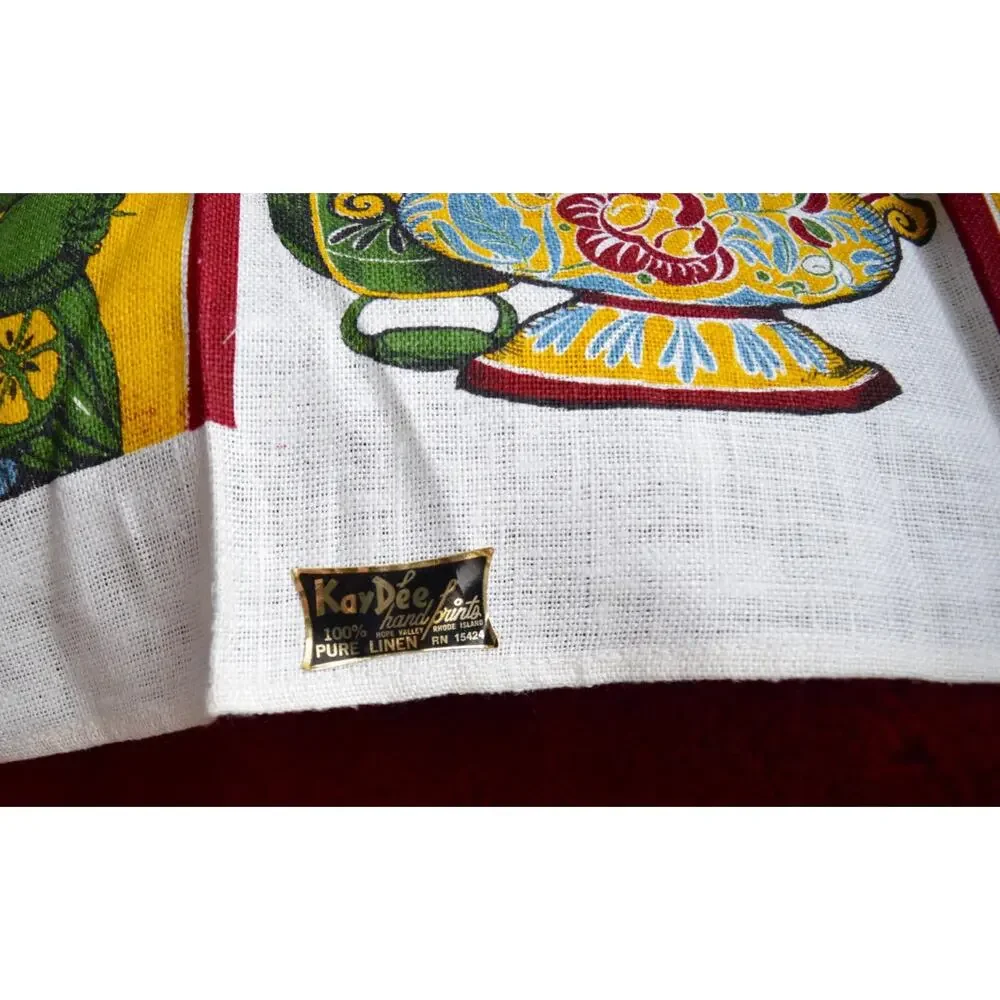 Vtg Kay Dee Linen Towel 17.5x30